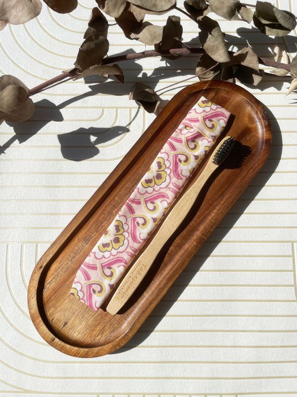 Étui à brosse à dents imperméables -  Pink rosas