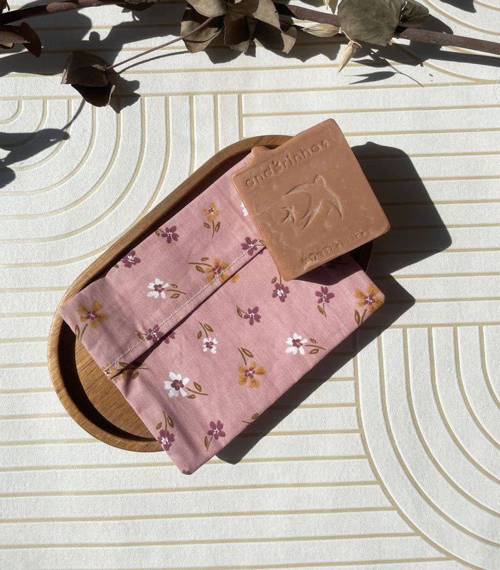 Pochette savon imperméable - Pink flowers