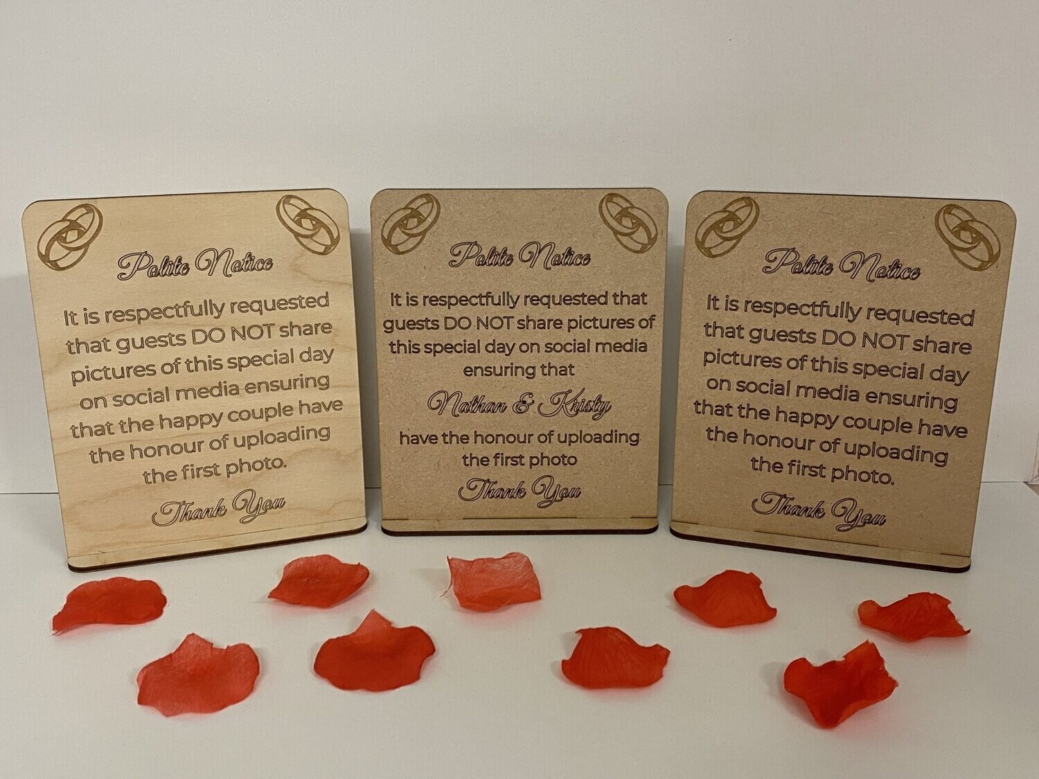 Social Media Wedding Notice - Rings Design