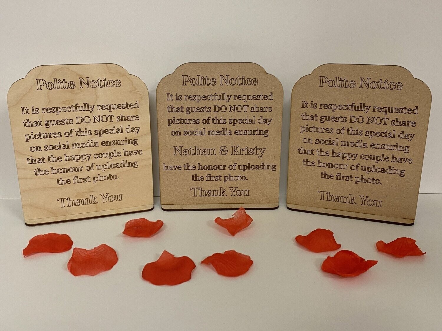 Social Media Wedding Notice