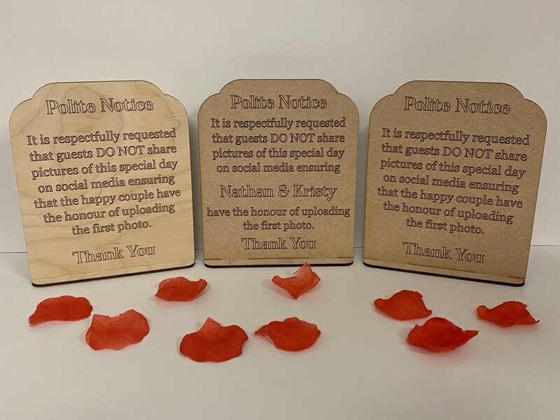Social Media Wedding Notice