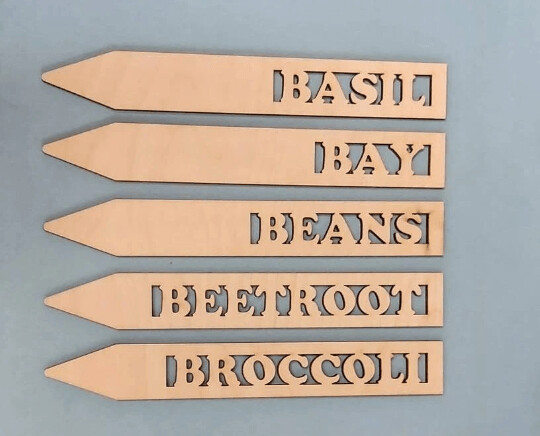 Garden herb and vegetable plant markers