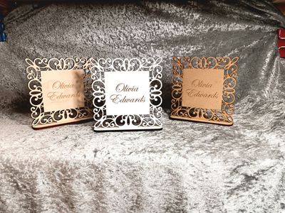 Wedding Table Place Names - Filigree Wedding Table Place Names - Filigree