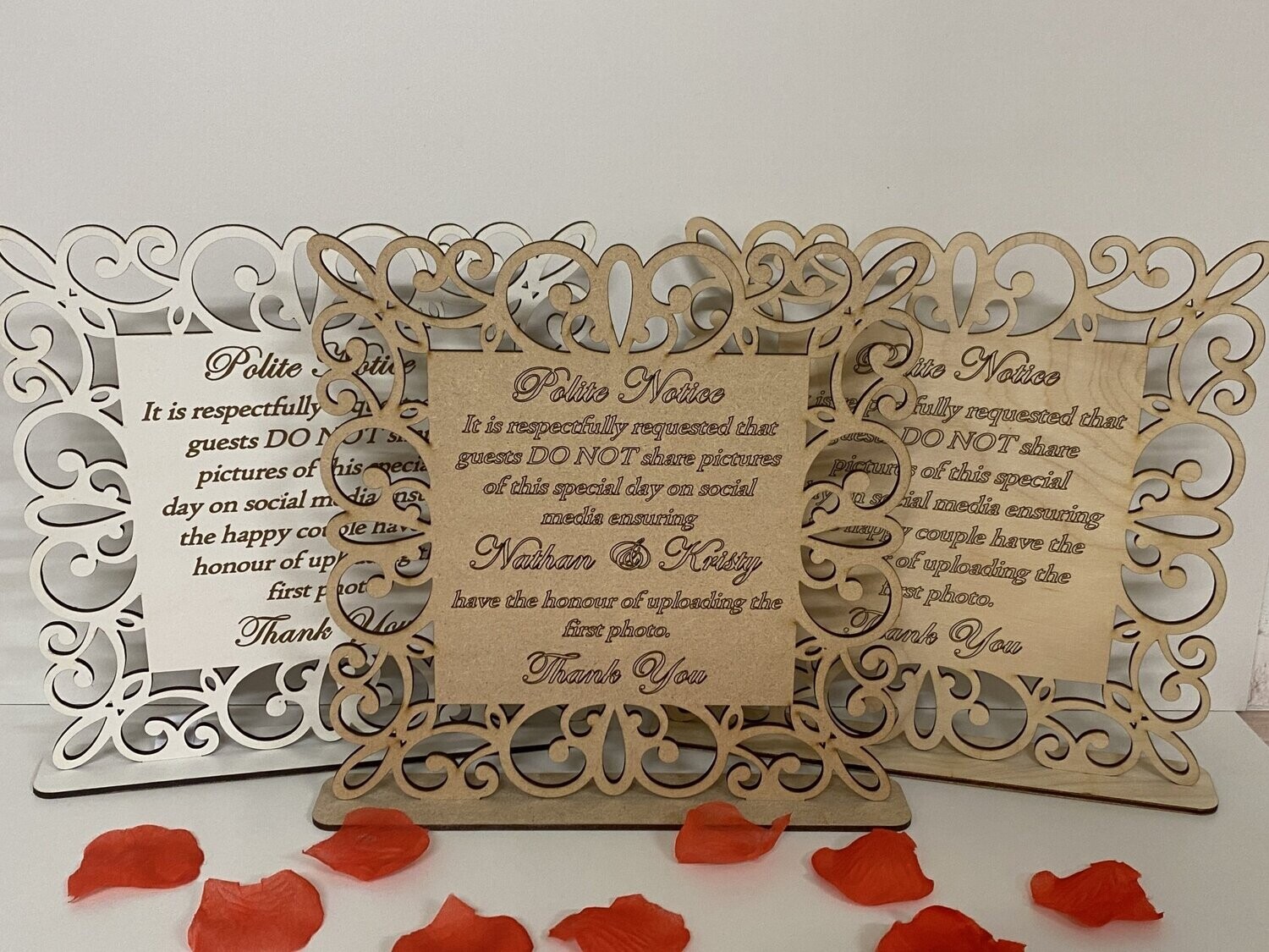 Social Media Wedding Notice - Filigree