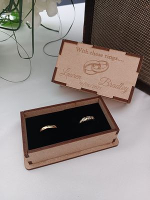 Personalised Wedding Ring Box Personalised Wedding Ring Box