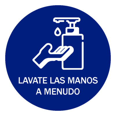 VINILOS DE CRISTAL "Lávate las manos a menudo"