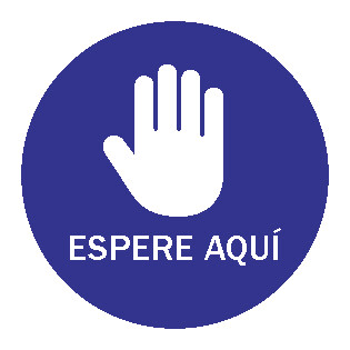 VINILOS DE SUELO "Espere aquí"