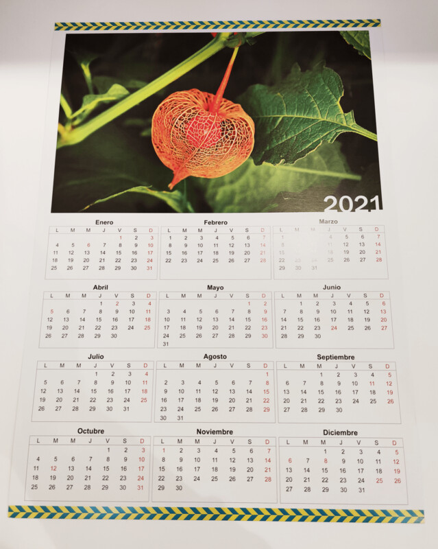CALENDARIO DE PARED TIPO PÓSTER
