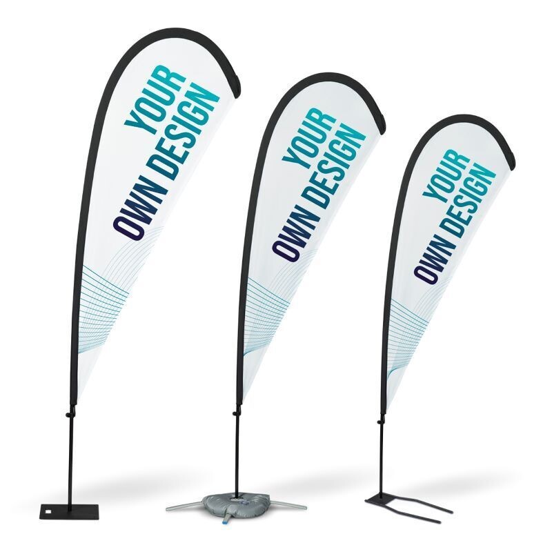 BANNERS TÉXTIL EXTERIOR TIPO BANDERA (GOTA)