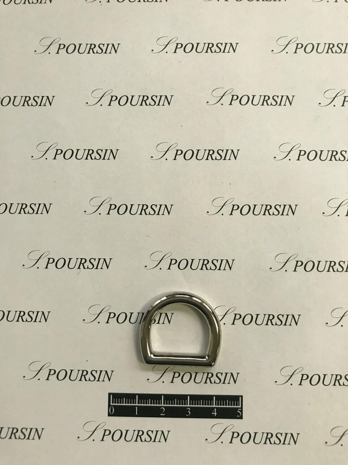 Dé fondu 20mm Laiton Poli Bille Nickel - lot de 2 pièces