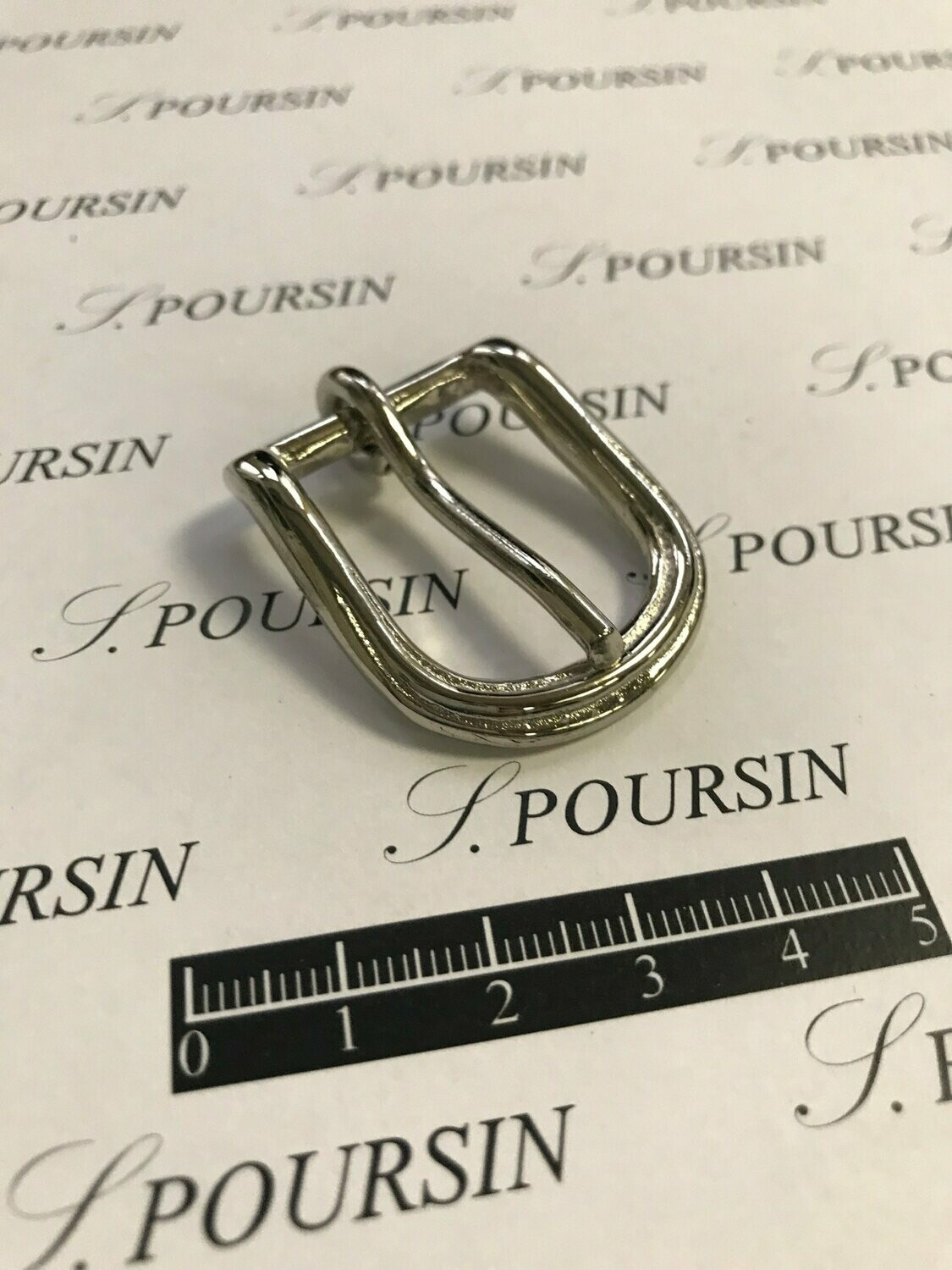 Boucle 1356/20 Laiton Poli Bille Nickel- lot de 2 pièces