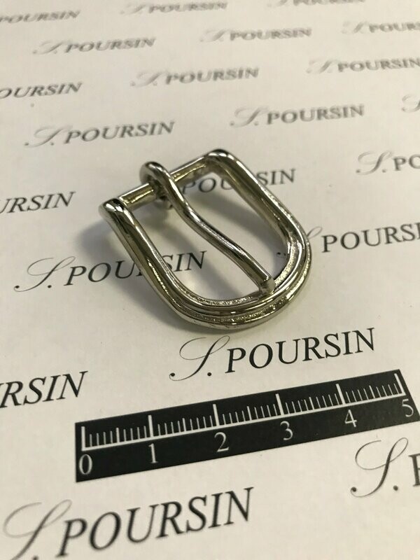 Boucle 1356/20 Laiton Poli Bille Nickel- lot de 2 pièces
