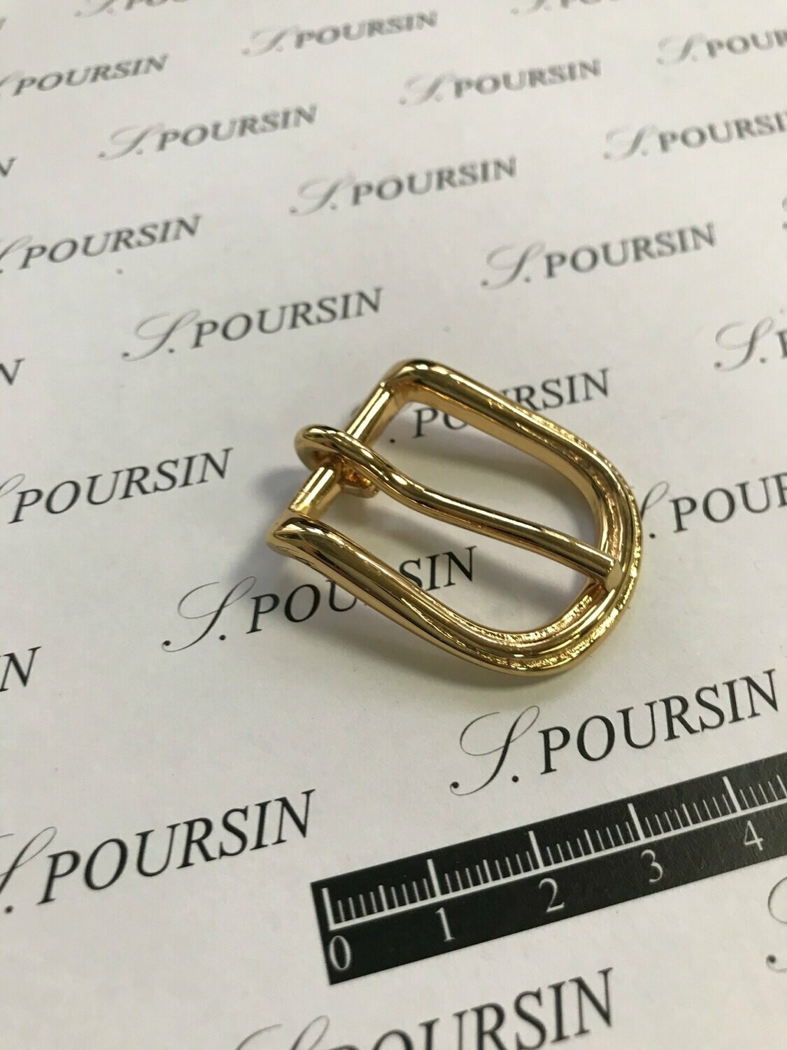 Boucle Baguette 1356/20 Laiton Poli Doré Verni- Bonne Affaire! - lot de 2 pièces