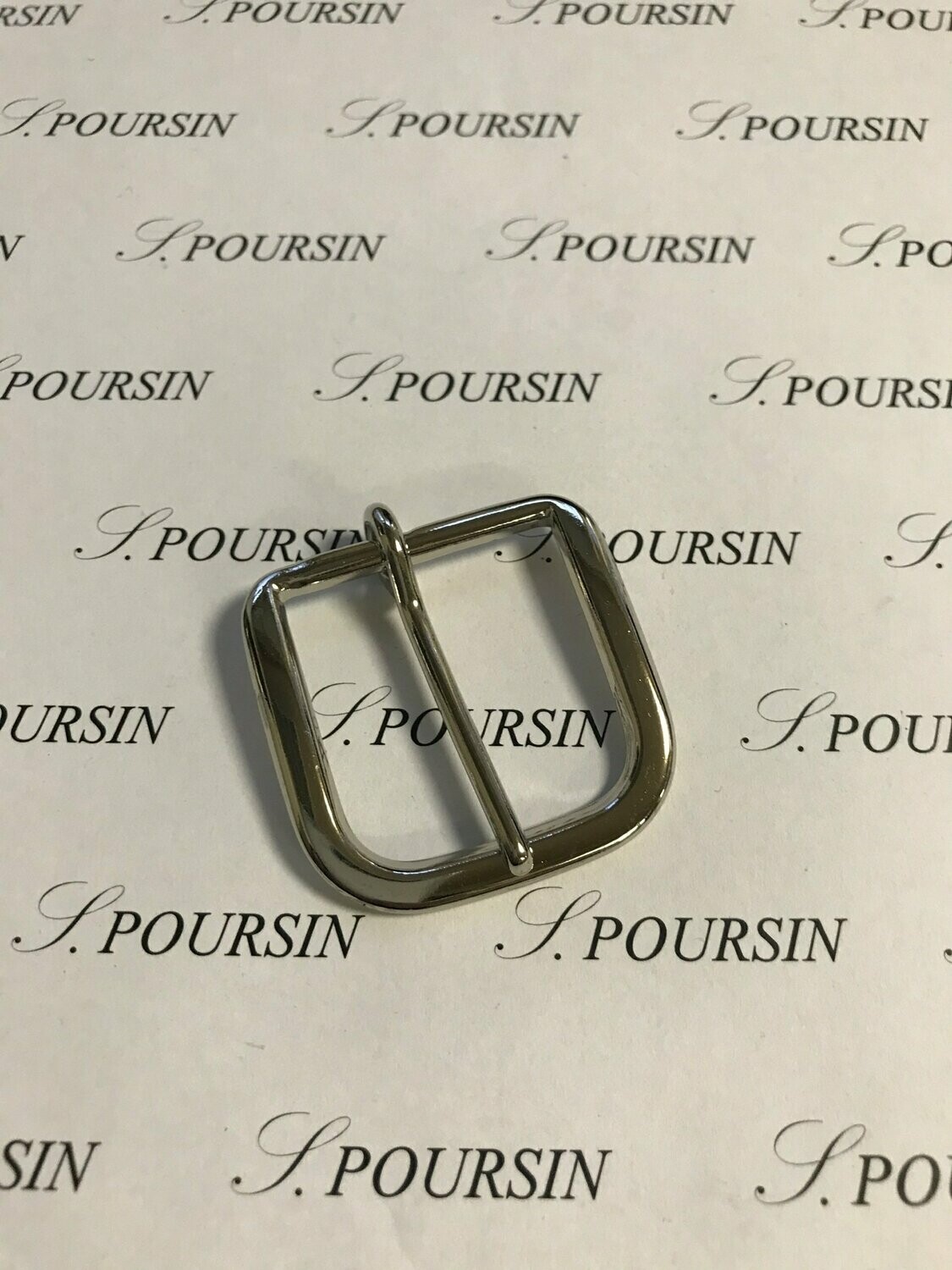 Boucle 48/30 Laiton Poli Nickel- lot de 2 pièces