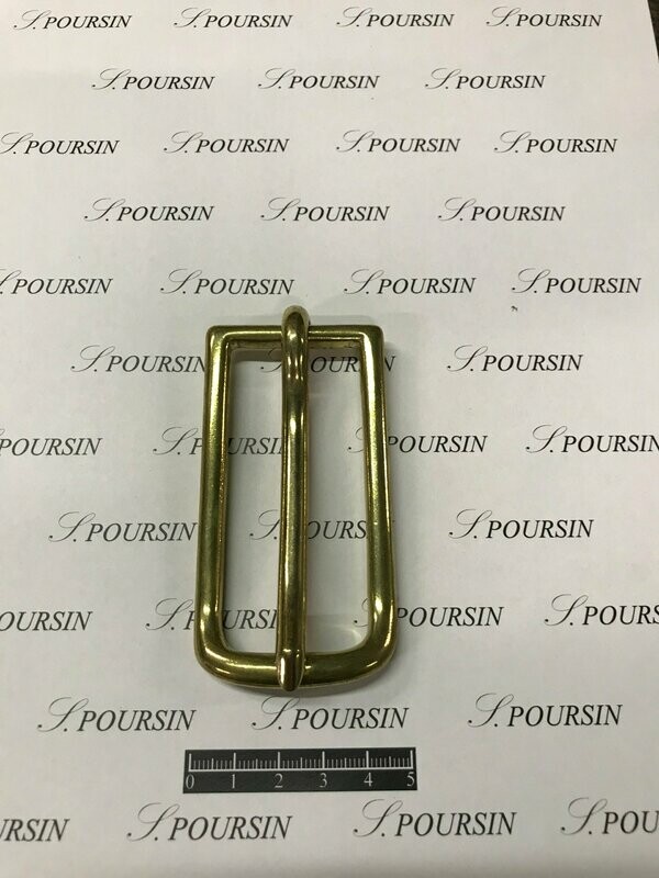 Boucle trait  Lyre 32mm CH  Laiton Poli Bille - 1 pièce
