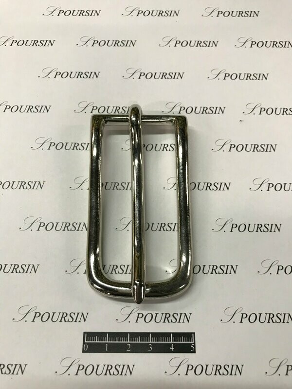 Boucle trait  Lyre 36mm CH  Laiton Nickel - 1 pièce