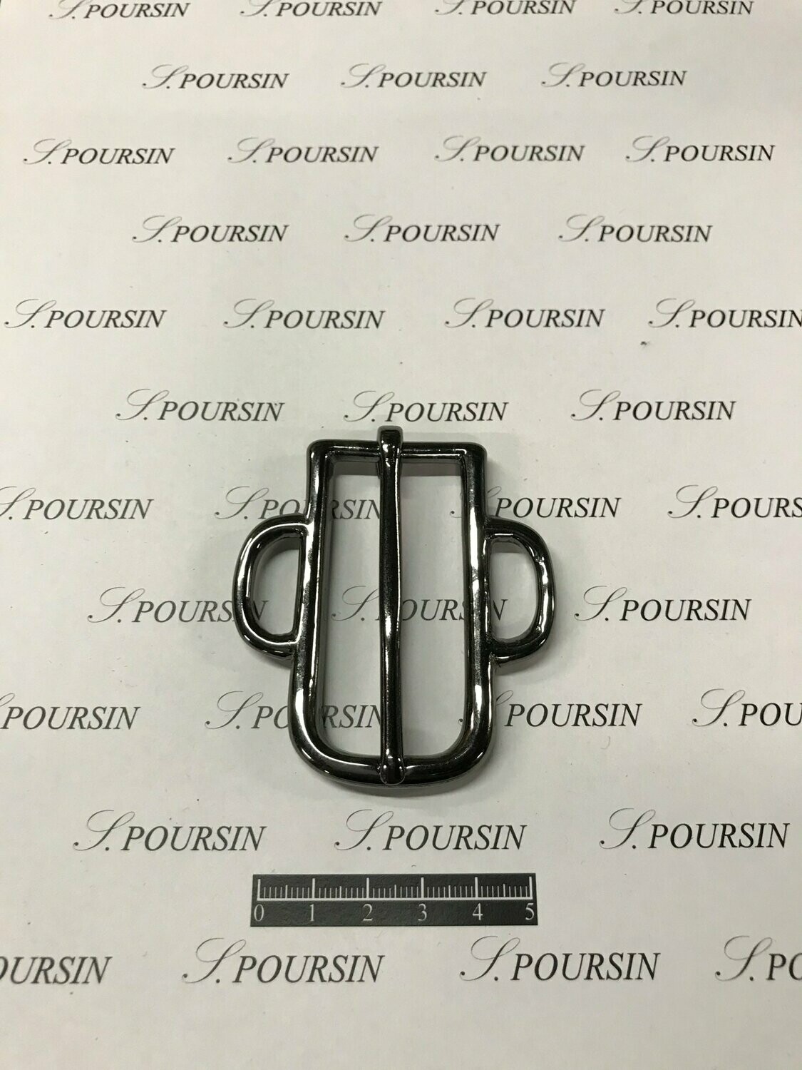 Boucle mancelle Lyre 27x18 Laiton Nickel Noir Verni  -Bonne Affaire!- 1 pièce