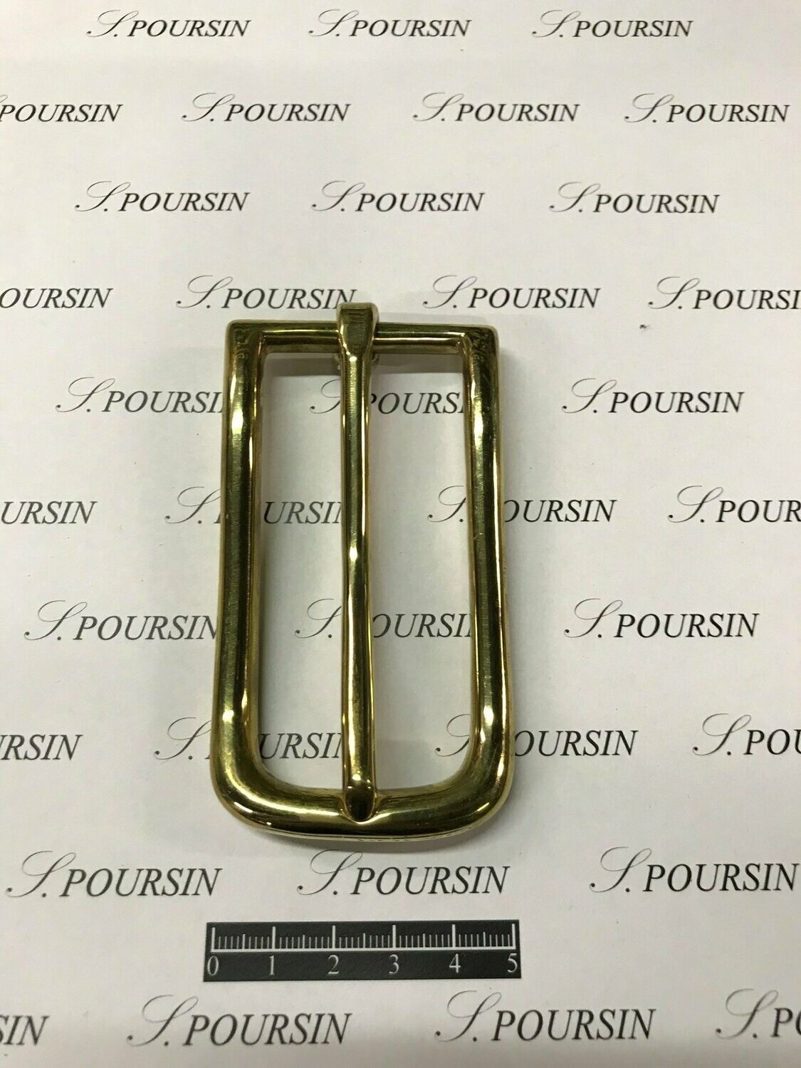 Boucle trait  Lyre 36mm CH  Laiton Poli - 1 pièce