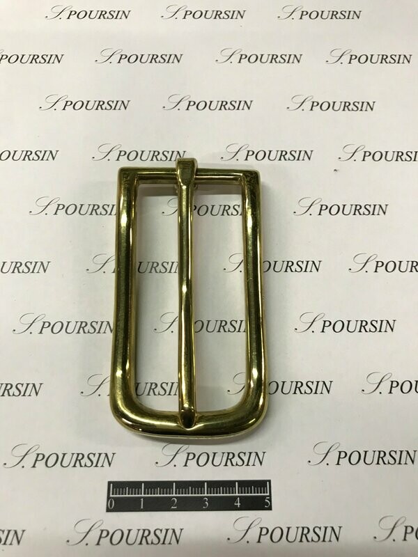 Boucle trait  Lyre 36mm CH  Laiton Poli - 1 pièce