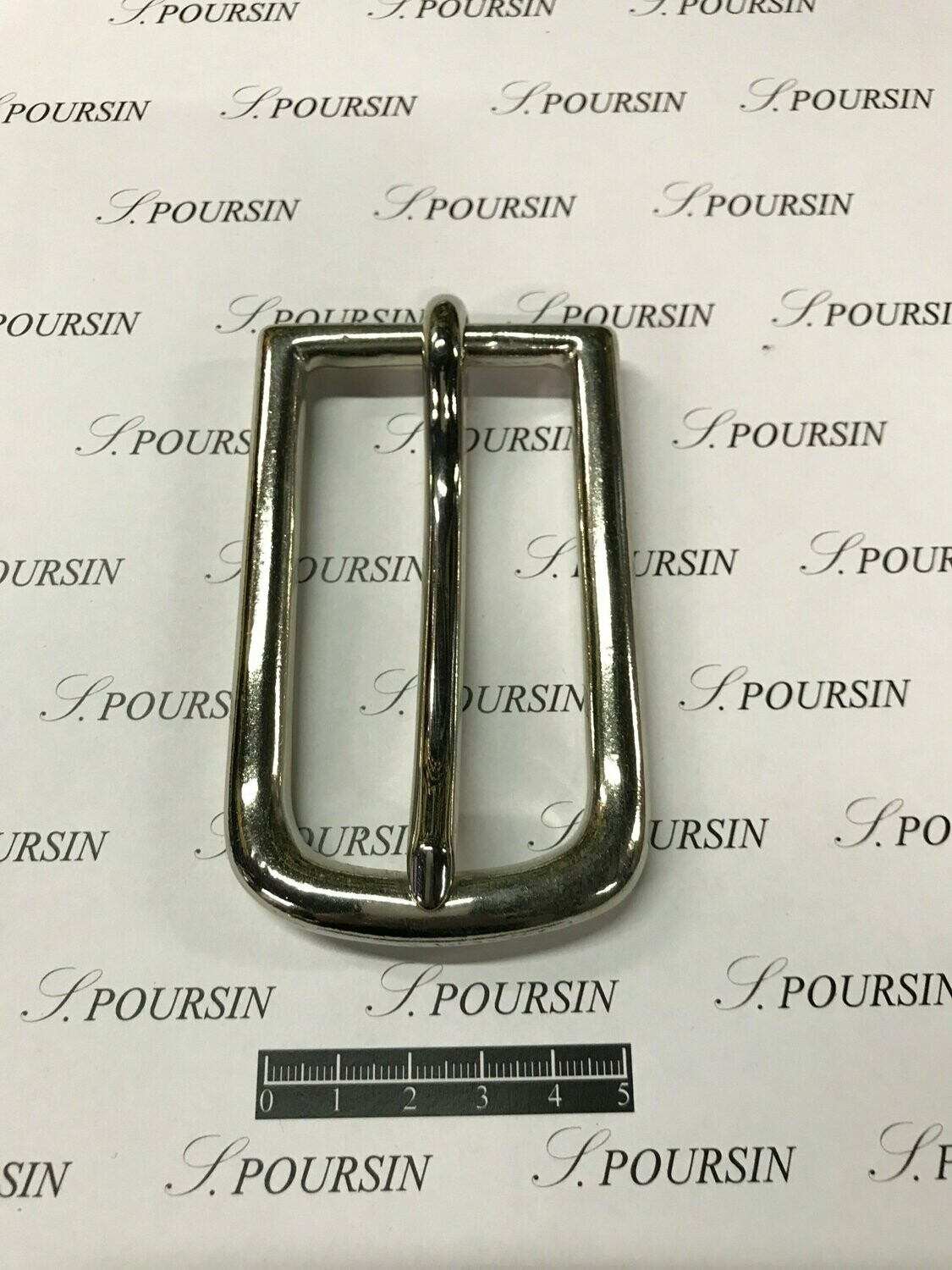 Boucle trait  Lyre 41mm CH  Laiton Nickel - 1 pièce
