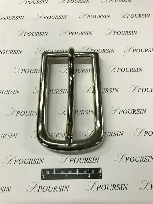 Boucle trait  Lyre 41mm CH  Laiton Nickel - 1 pièce