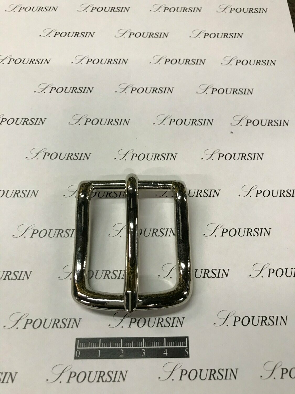 Boucle dossière Lyre 41mm CH  Laiton Poli Bille Nickel - lot de 1 pièce