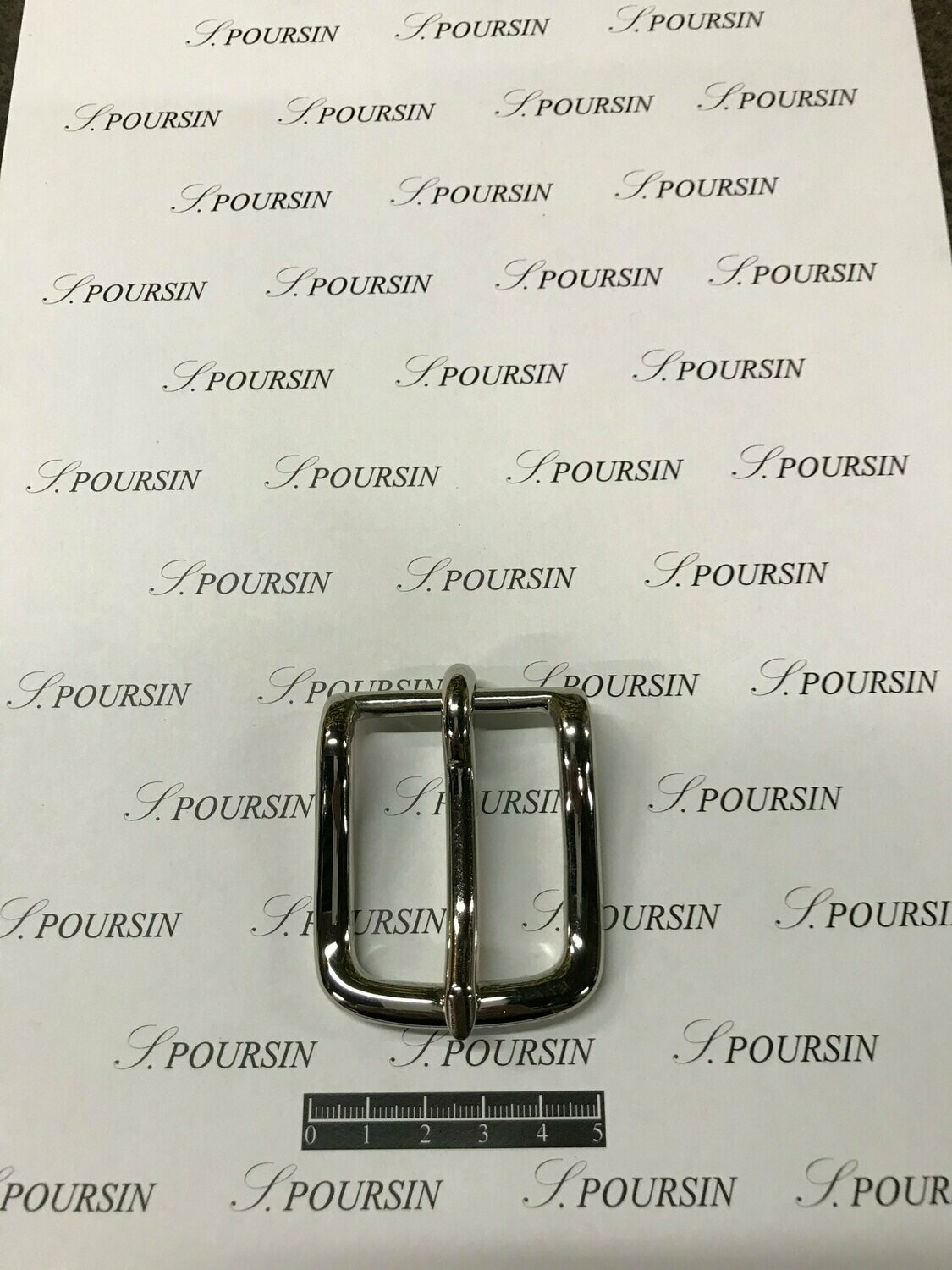 Boucle dossière Lyre 36mm CH  Laiton Poli Main Nickel - lot de 1 pièces