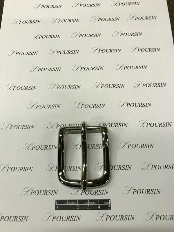 Boucle dossière Lyre 36mm CH  Laiton Poli Main Nickel - lot de 1 pièces