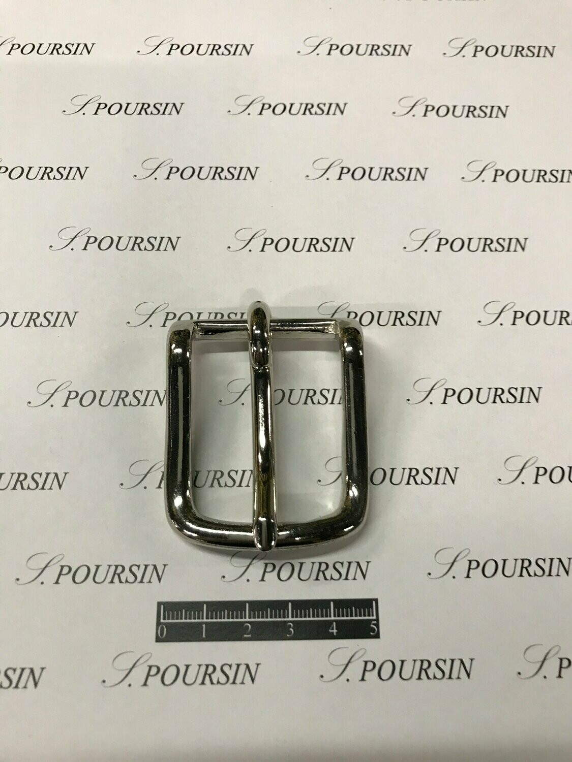 Boucle dossière Lyre 36mm CH  Laiton Poli Bille Nickel - lot de 1 pièce