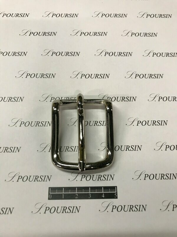 Boucle dossière Lyre 36mm CH  Laiton Poli Bille Nickel - lot de 1 pièce