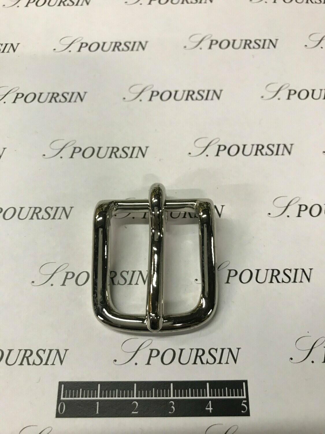 Boucle Lyre 25mm CH Laiton Poli Main Nickel - lot de 2 pièces