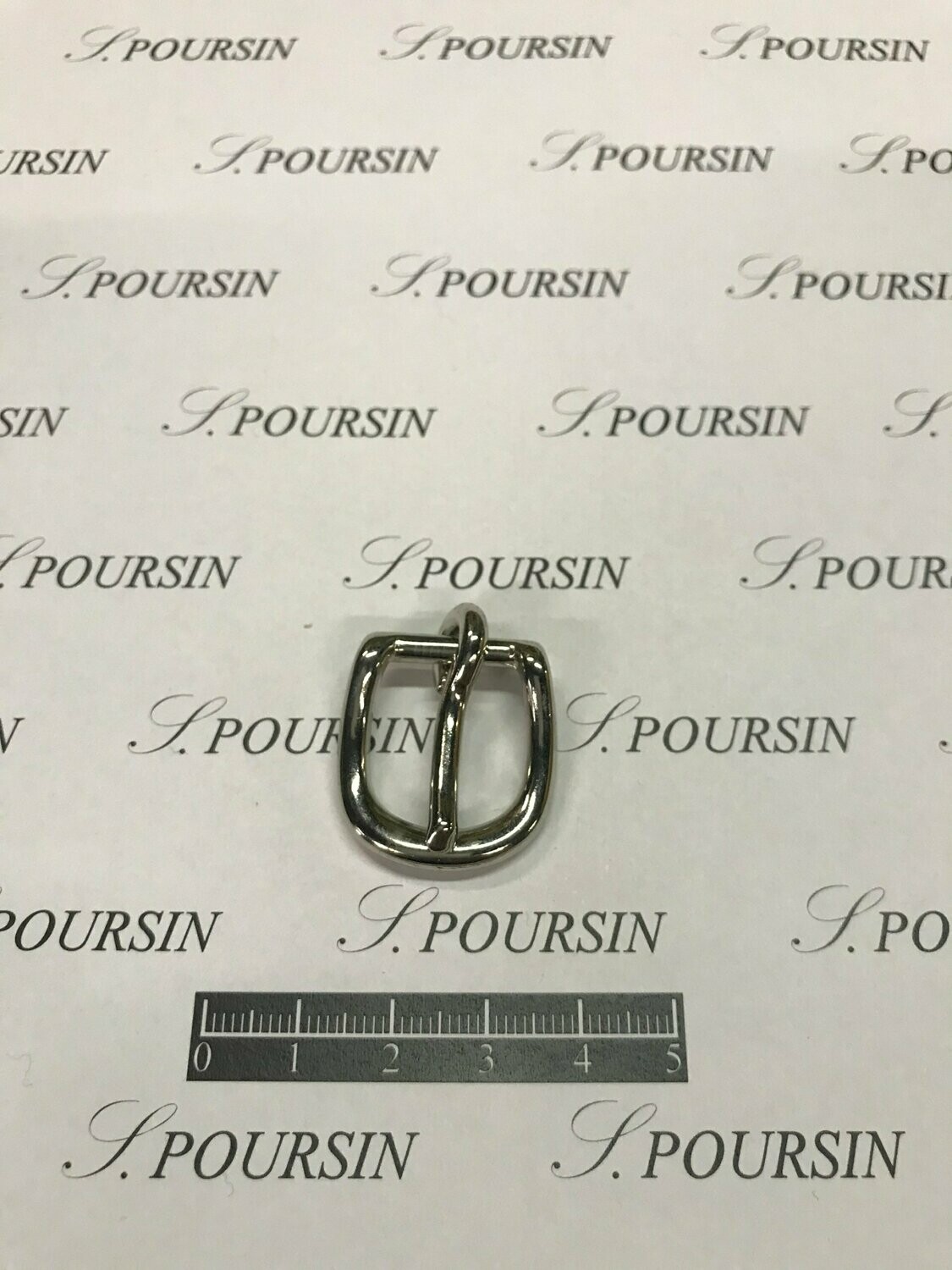 Boucle 253/14 CH Laiton Poli Bille Nickel - lot de 4 pièces