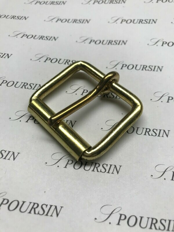 Boucle à Rouleau soudée 40mm CH Laiton Poli Bille - lot de 2 pièces