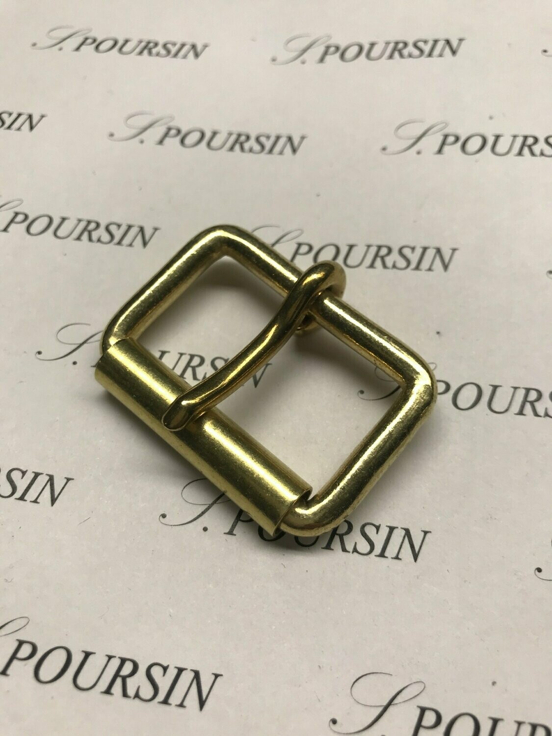 Boucle à Rouleau soudée 35mm CH Laiton Poli Bille - lot de 5 pièces