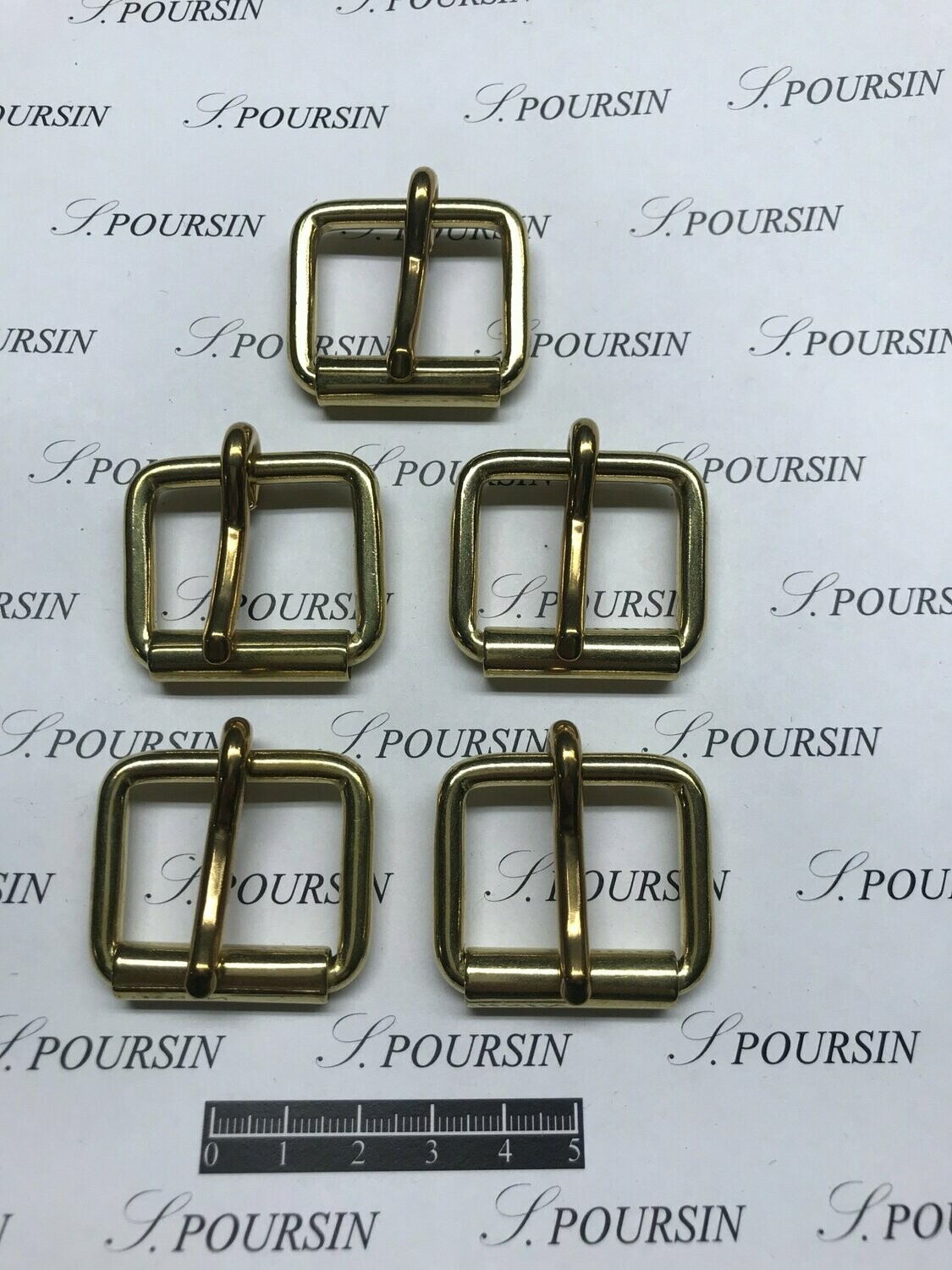 Boucle à Rouleau soudée 30mm CH Laiton Poli Bille - lot de 5 pièces