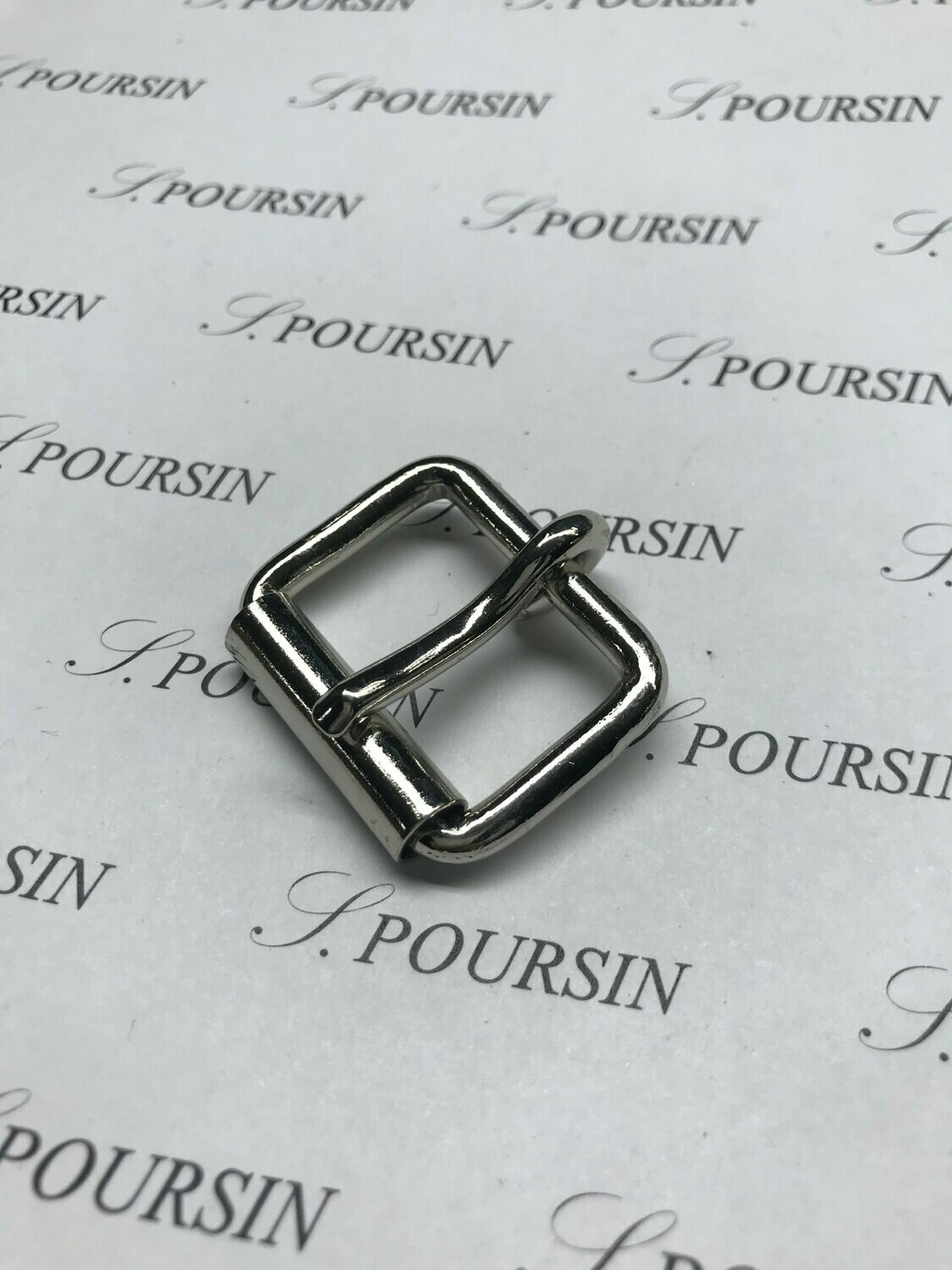 Boucle à Rouleau soudée 28x4,4 CH Laiton Nickel - lot de 5 pièces