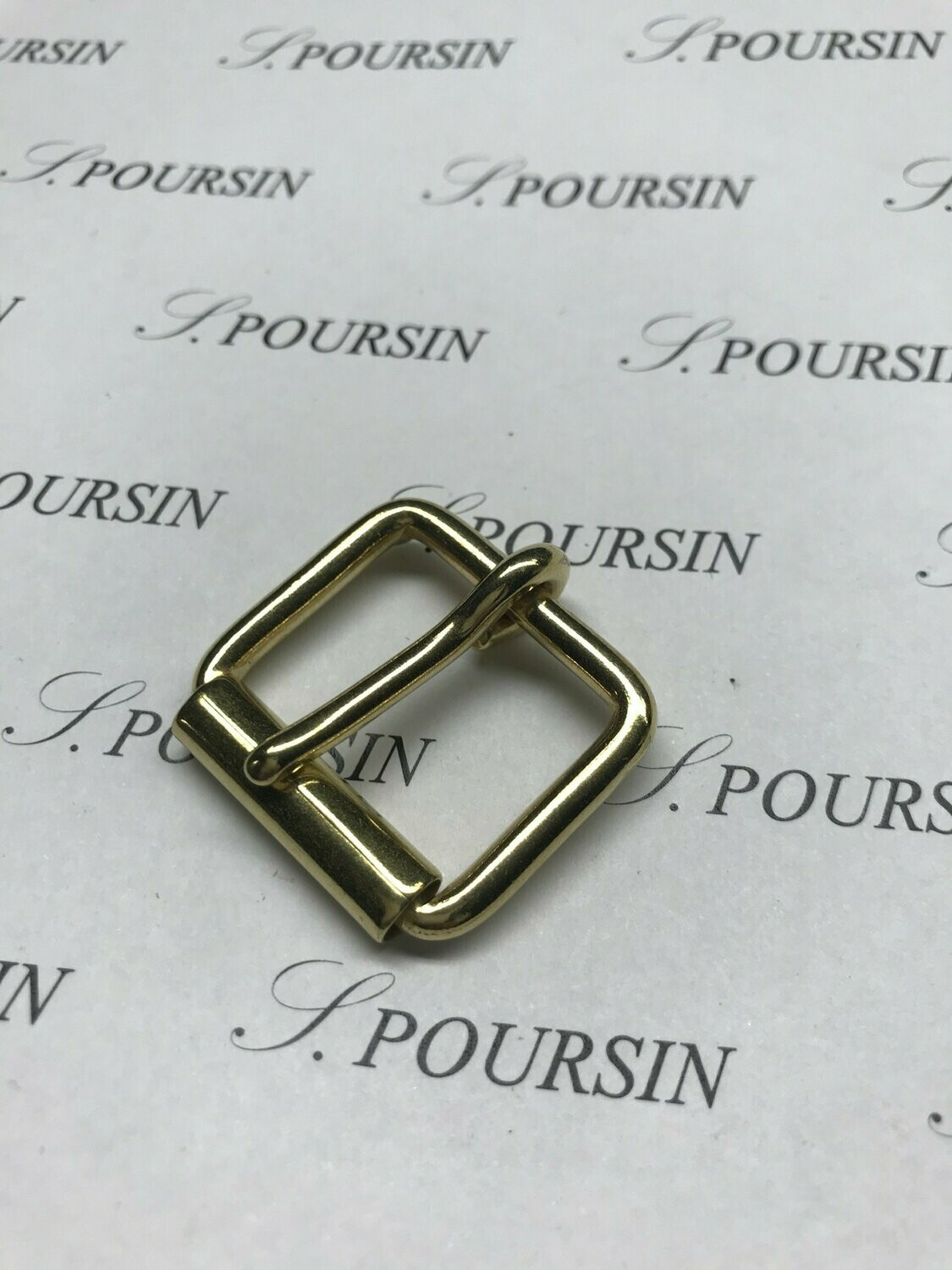 Boucle à Rouleau soudée 25x3,9 CH Laiton Poli Bille - lot de 5 pièces