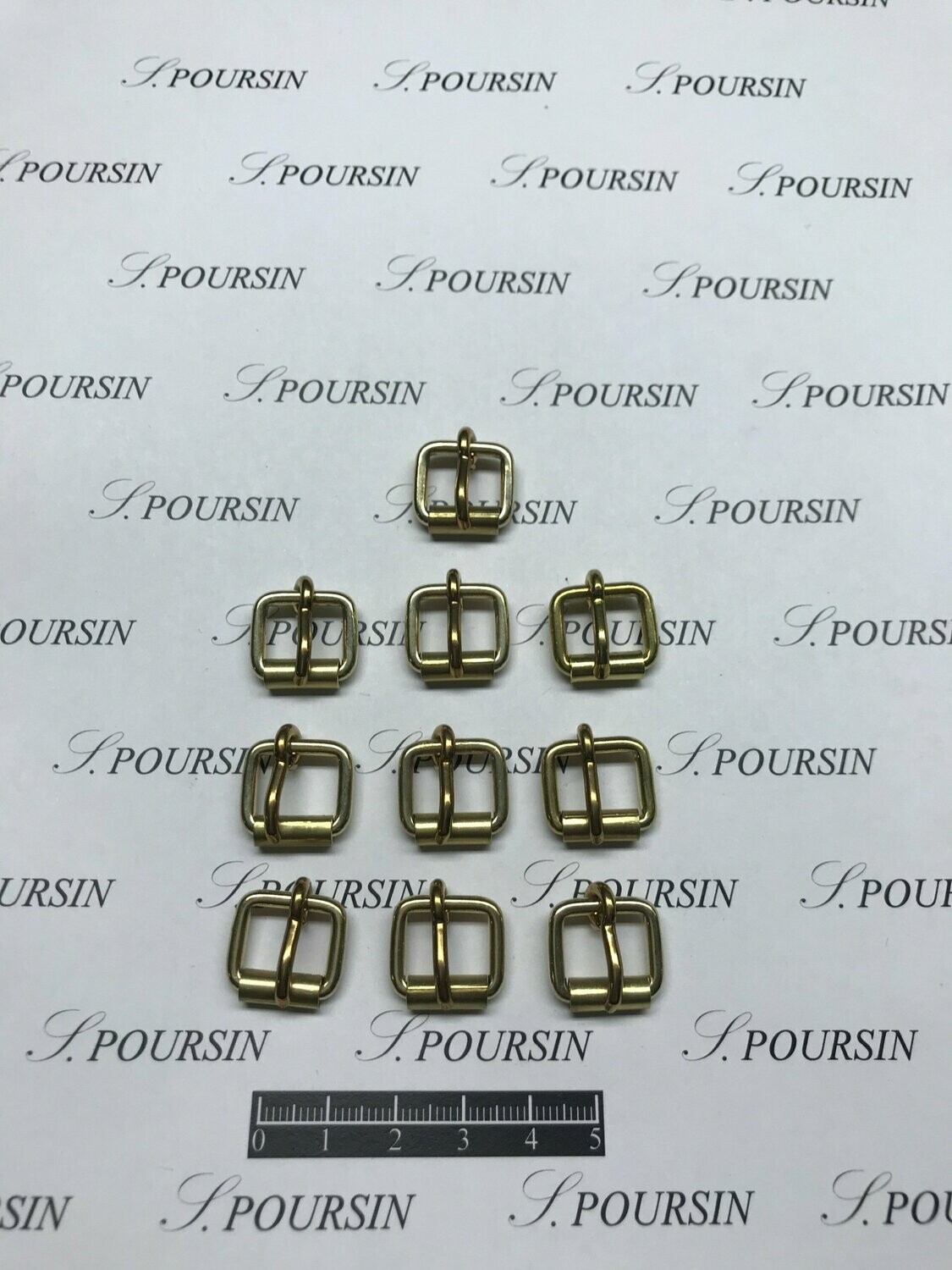 Boucle à Rouleau soudée 12mm CH Laiton Poli Bille - lot de 10 pièces