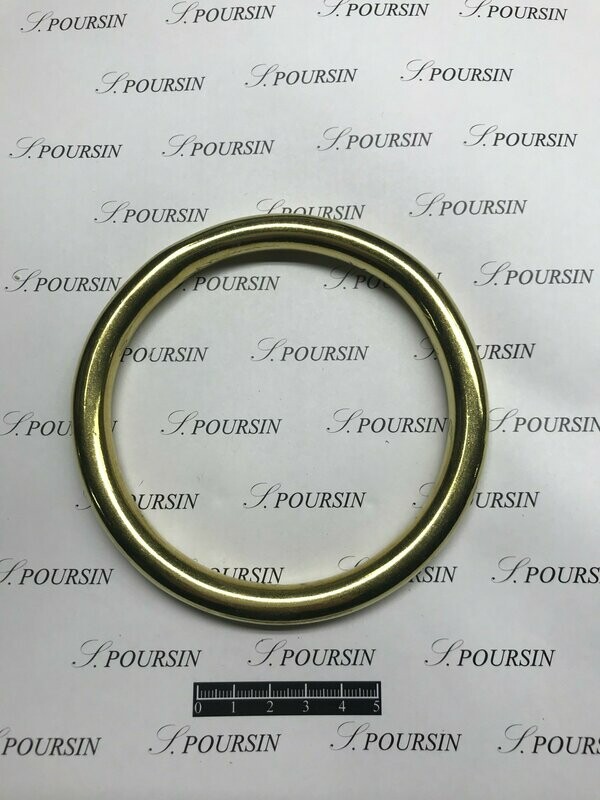 Anneau Fondu 100mm Laiton Poli Bille - 1 pièce