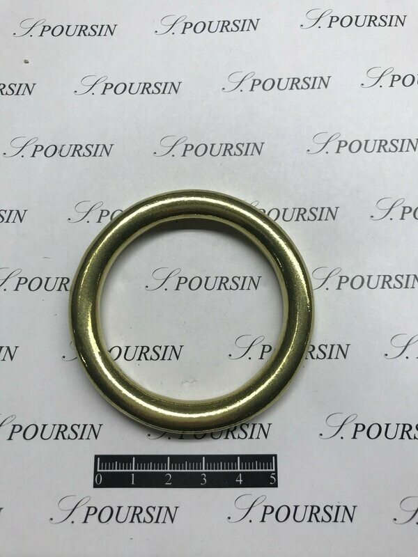 Anneau Fondu 55mm Laiton Poli Bille - lot de 2 pièces