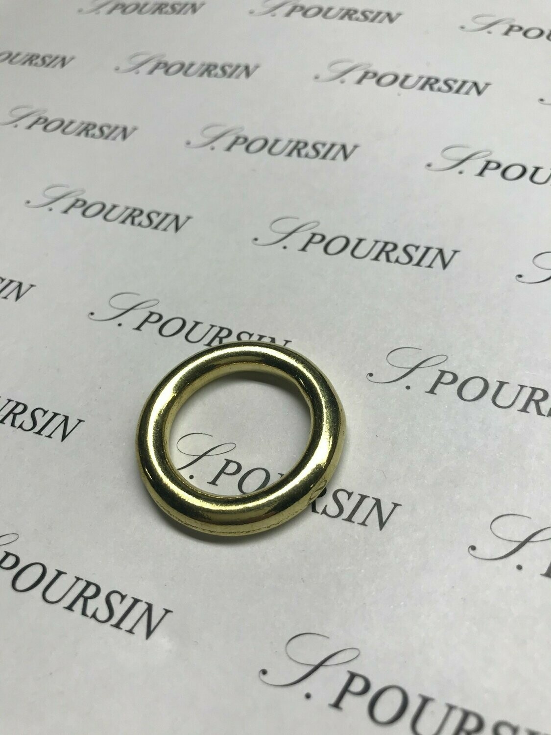 Anneau Fondu 20mm Laiton Poli Bille - lot de 2 pièces