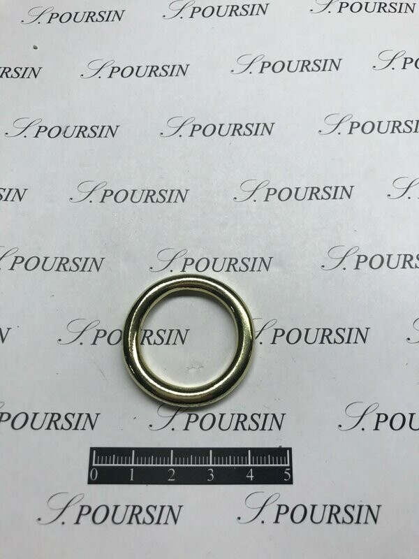 Anneau Fondu 25mm Laiton Poli Bille - lot de 2 pièces