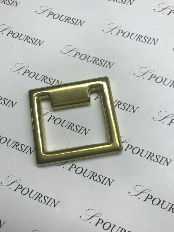 Carré de licol 37x32 Laiton Poli Bille - lot de 1 pièce