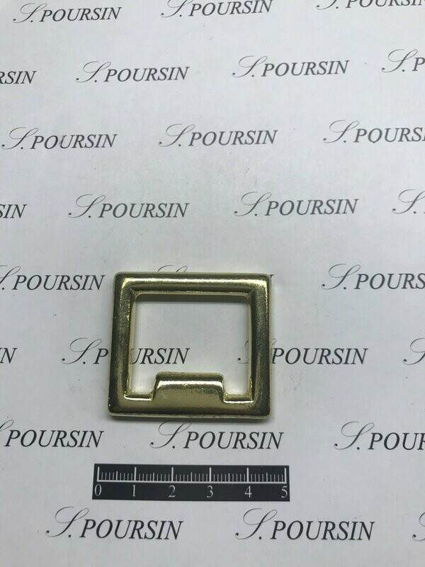 Carré de licol 32x27 Laiton Poli Bille - lot de 2 pièces