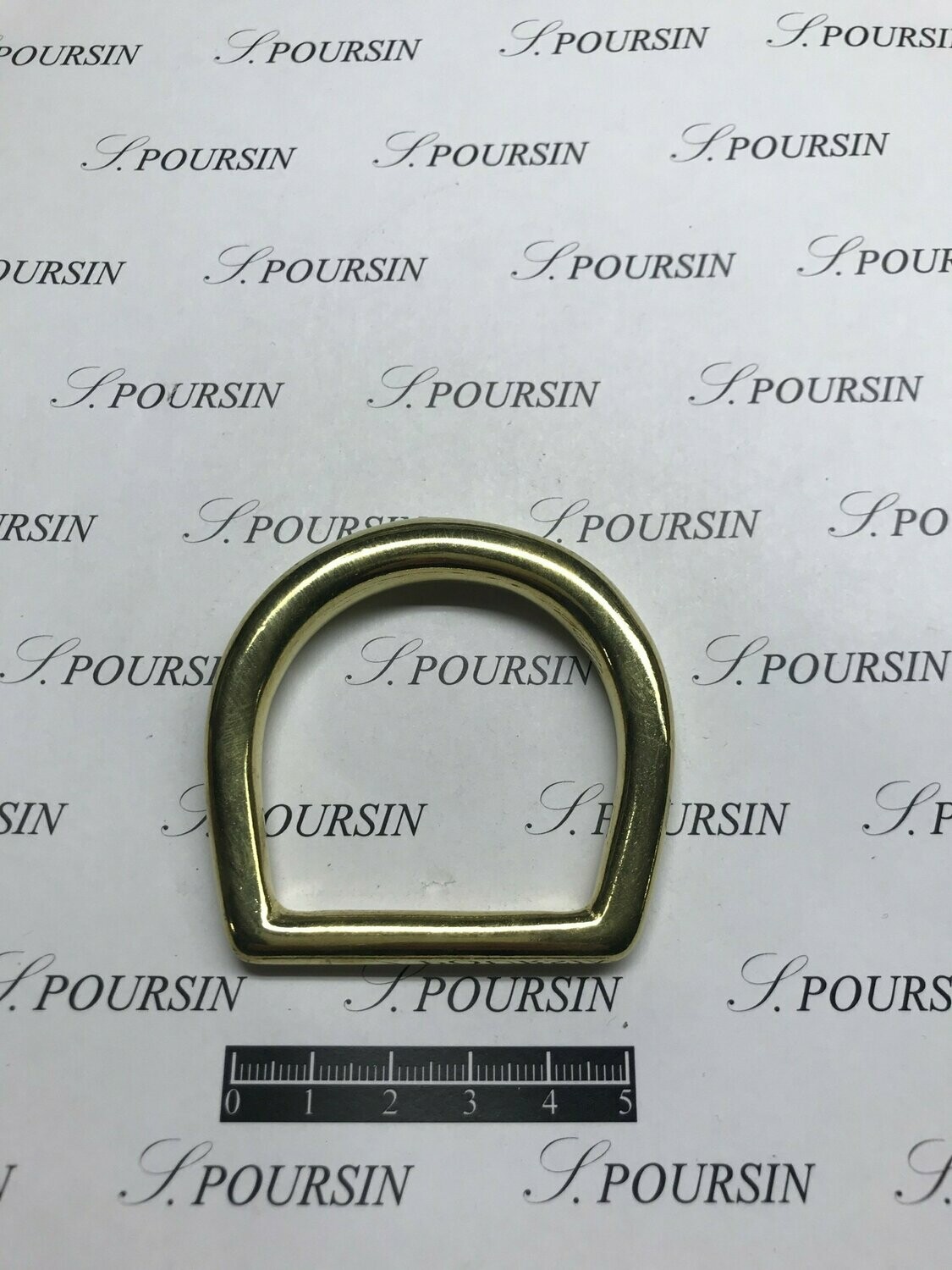 Dé de poitrail 41mm Laiton Poli Bille - lot de 2 pièces