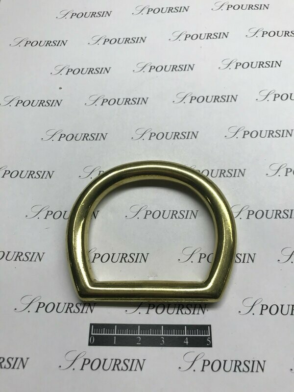 Dé de poitrail 45mm Laiton Poli Bille - lot de 2 pièces