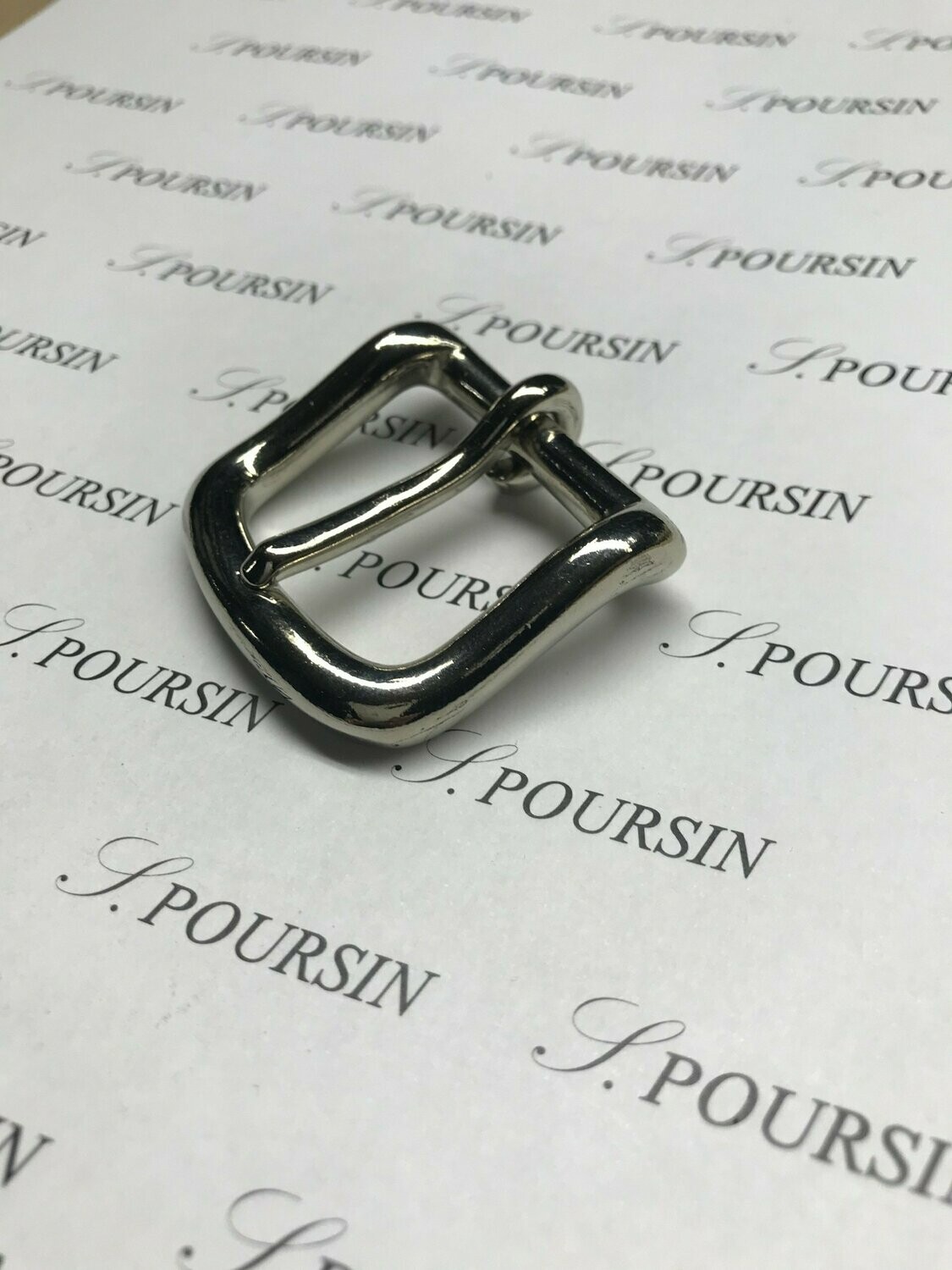 Boucle dossière basse 32mm Laiton Poli Bille Nickel - lot de 2 pièces
