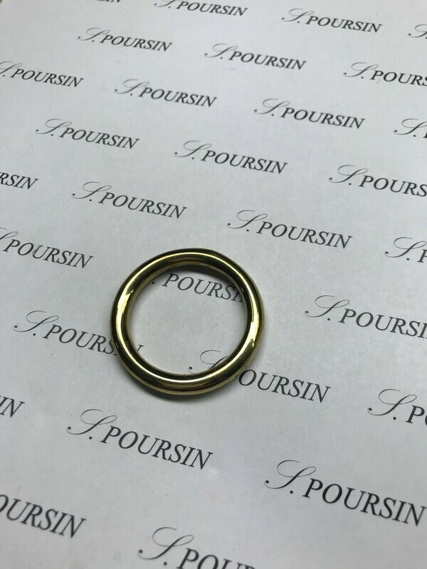 Anneau Fondu 30mm Laiton Poli Main - lot de 2 pièces