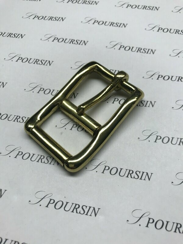 Boucle sous-ventrière double 30mm CH 1 Ardillon  Laiton Poli Verni - lot de 2 pièces