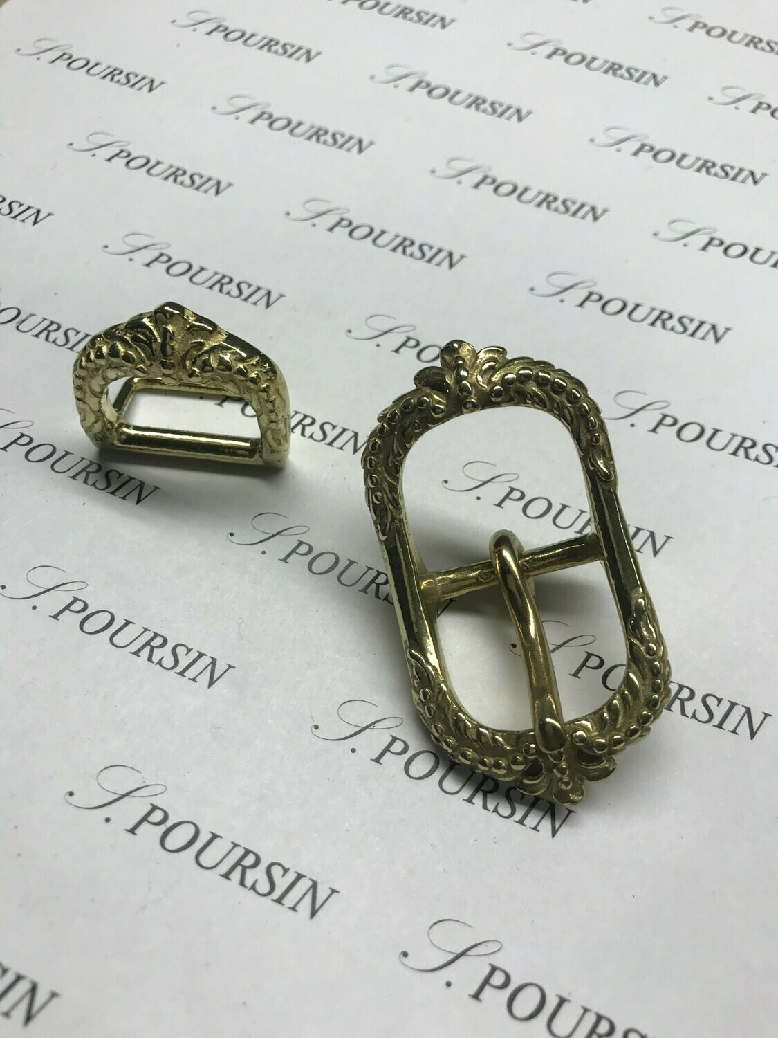 Boucle Double 2008/23 Avec Passant Laiton Poli Bille